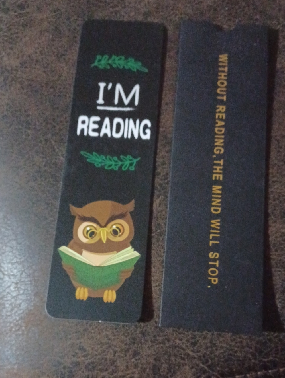 4/$30 New Cute Owl "I'm Reading" Bookmark In Sleeve